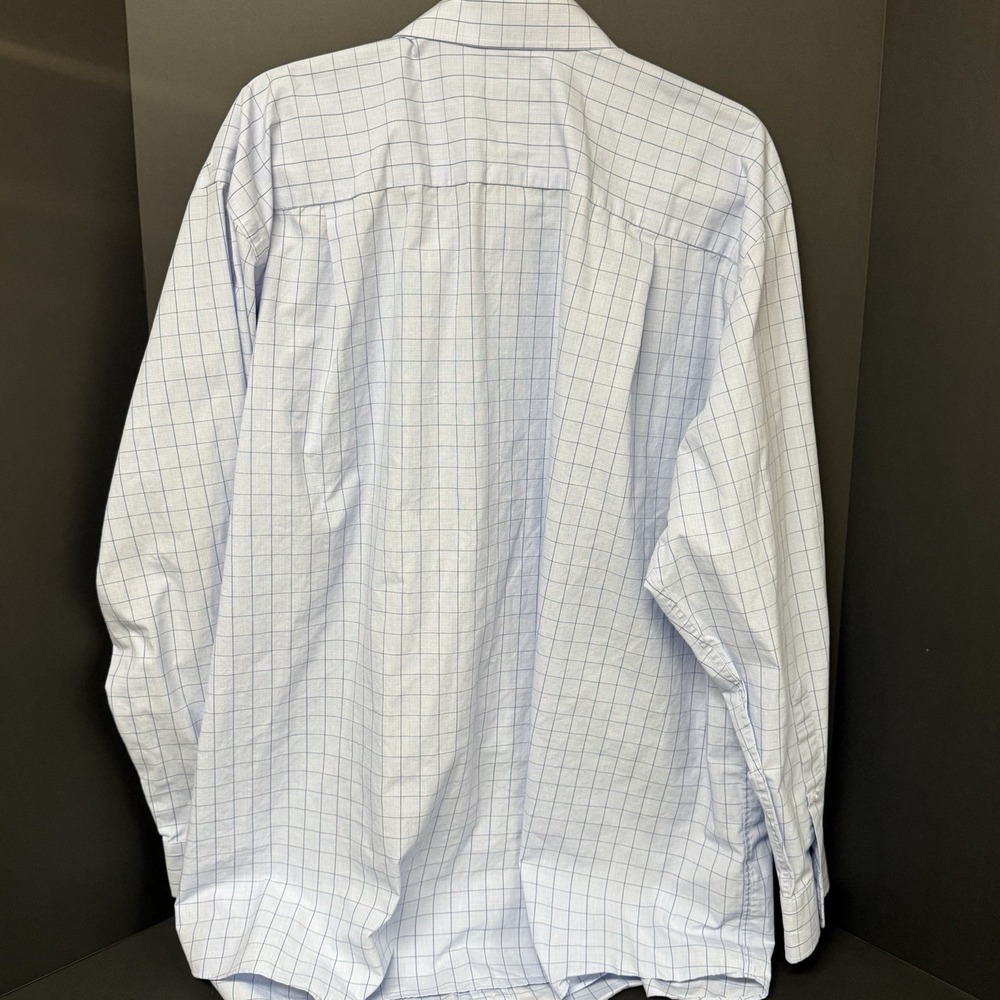 Synergy Performance Mens Dress Shirt 18 1/2 35/36 Long Sleeve Check Non Iron - Picture 6 of 6
